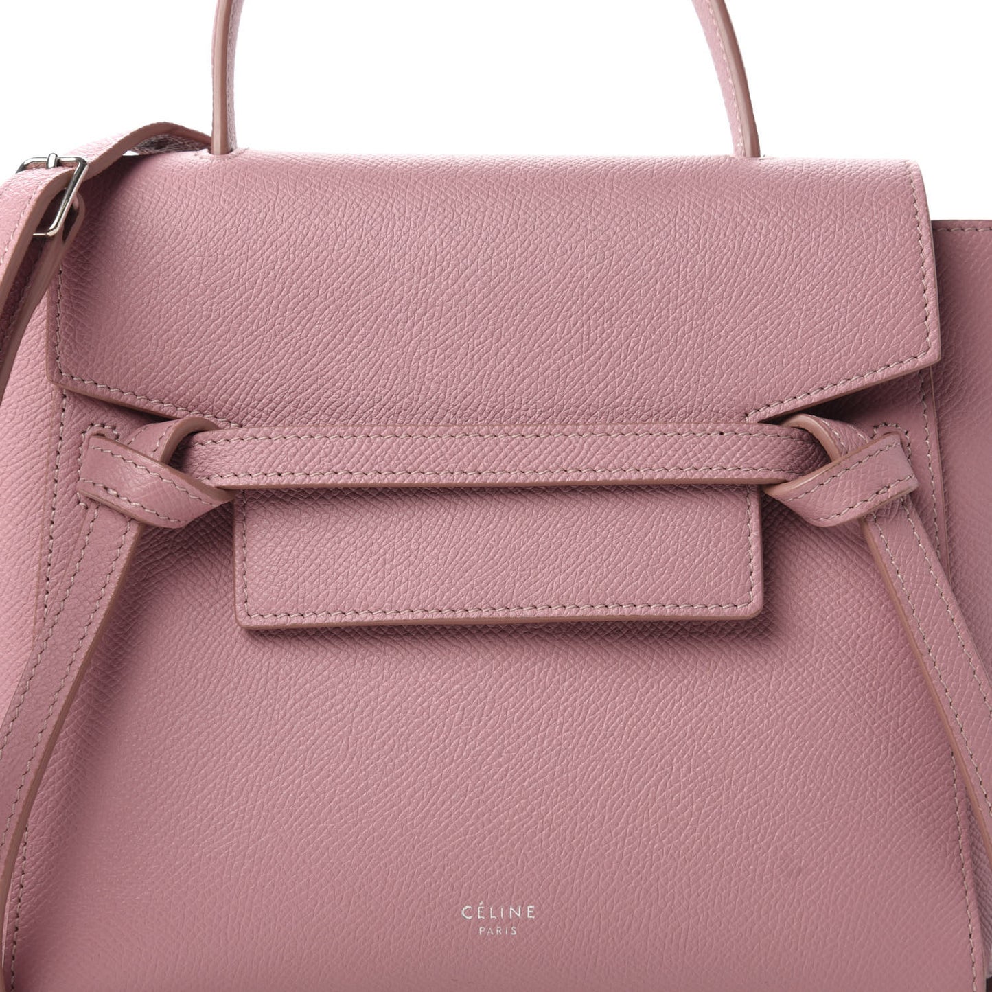 Grained Calfskin Nano Belt Bag Antique Rose