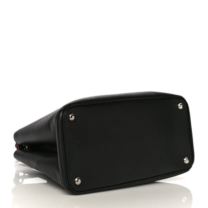 Prada Saffiano Cuir Twin Tote Black Fuoco 3 of 9