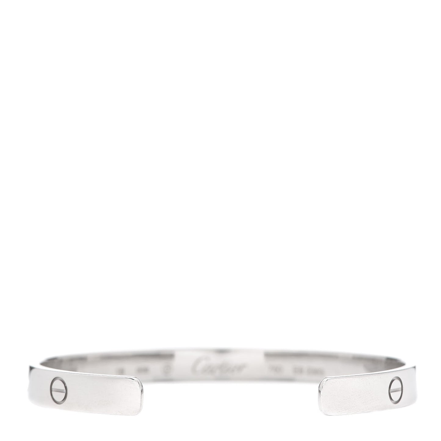 18K White Gold LOVE Cuff Bracelet 18