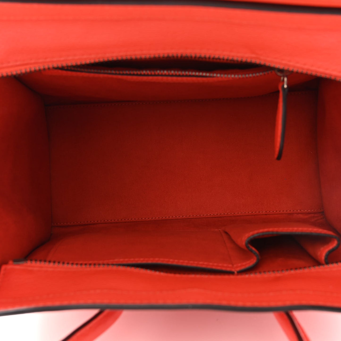 Drummed Calfskin Micro Luggage Vermillion