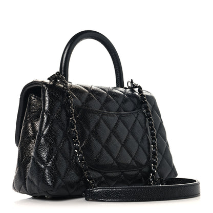 Chanel Caviar Quilted Mini Coco Handle Flap So Black 3 of 11