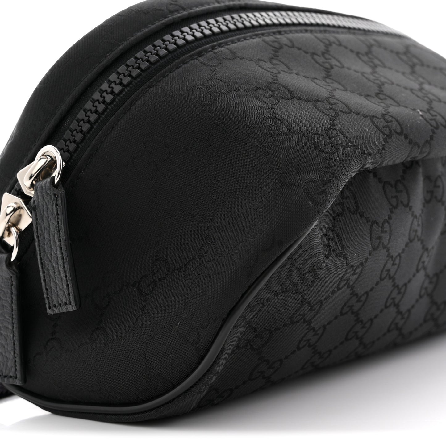 Nylon Monogram Fanny Pack Belt Bag Black
