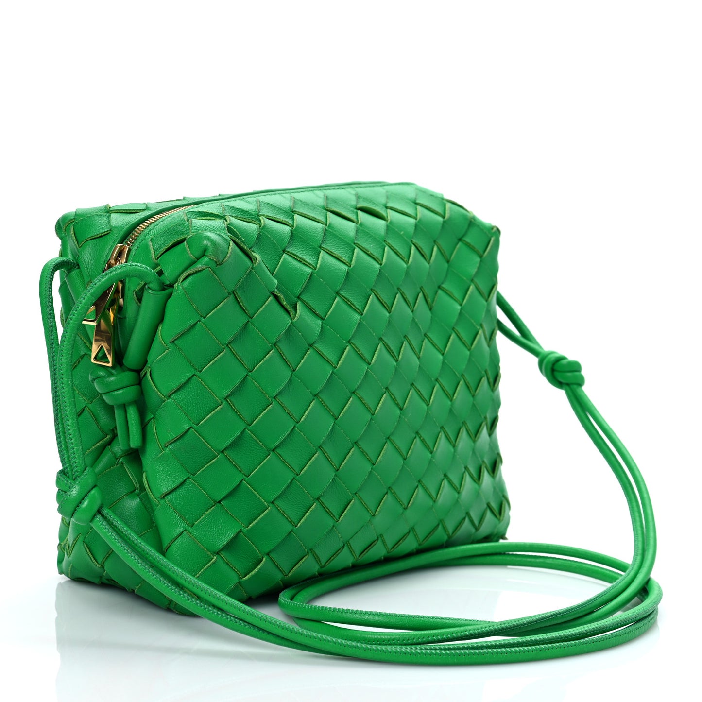Nappa Intrecciato Small Loop Camera Bag Parakeet