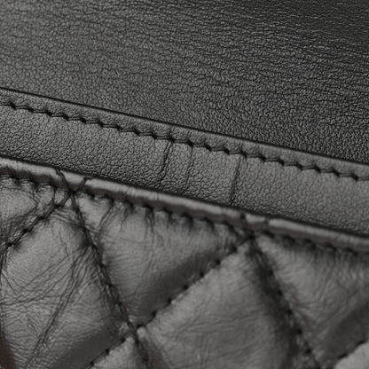 Chanel Aged Calfskin Quilted Reissue Flap Card Holder So Black 9 of 12