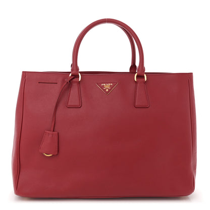 Prada Saffiano Lux Large Tote Fuoco 1 of 14