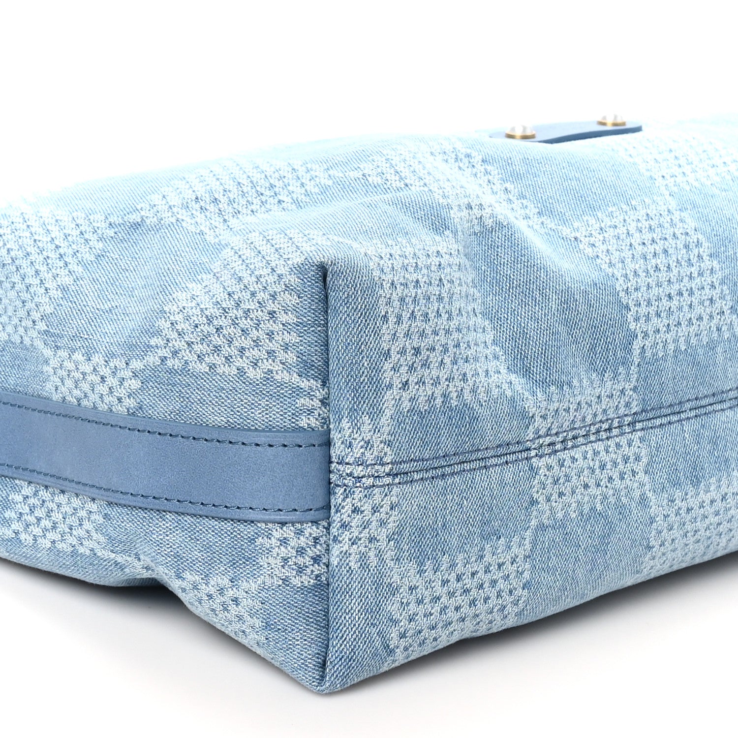 Louis Vuitton Damier Denim Vagabond Hobo Blue 8 of 9