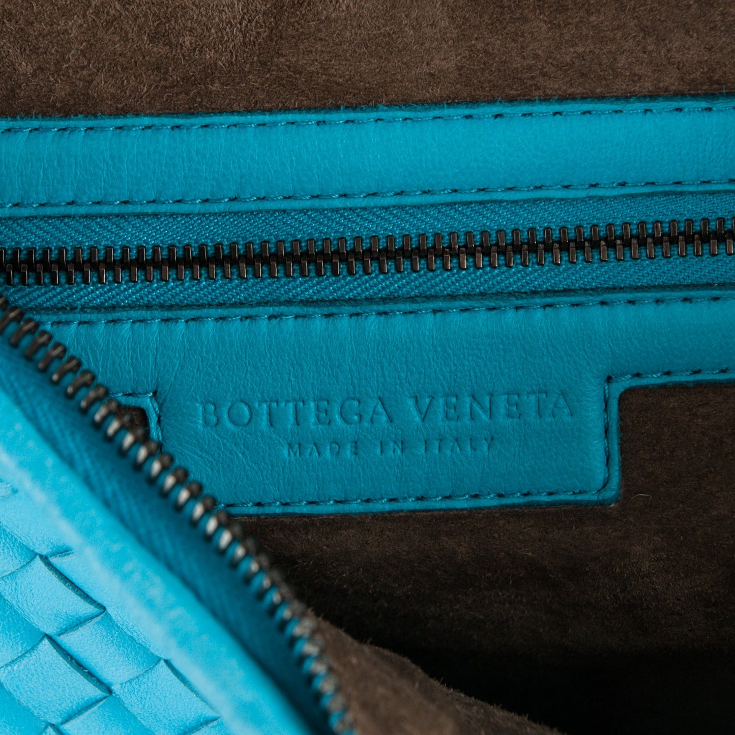Nappa Intrecciato Large Veneta Hobo Turquoise