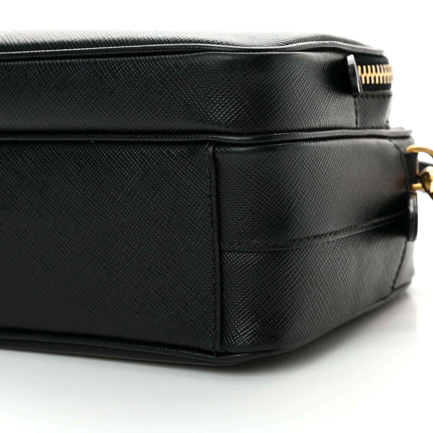 Prada Saffiano Lux Camera Case Crossbody Bag Black 10 of 12