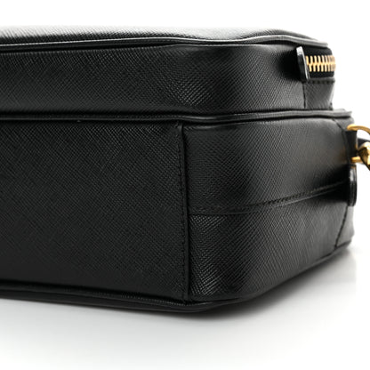 Prada Saffiano Lux Camera Case Crossbody Bag Black 10 of 12