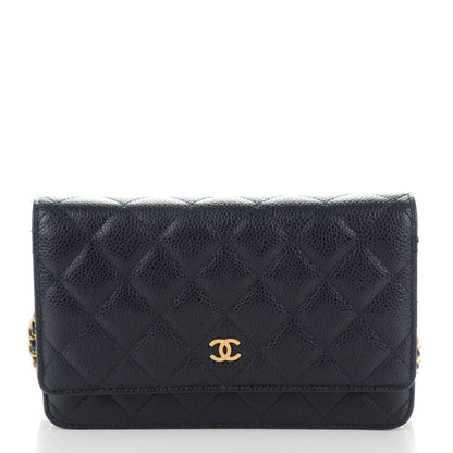 Chanel Caviar Quilted Wallet On Chain WOC Navy 1 of 8