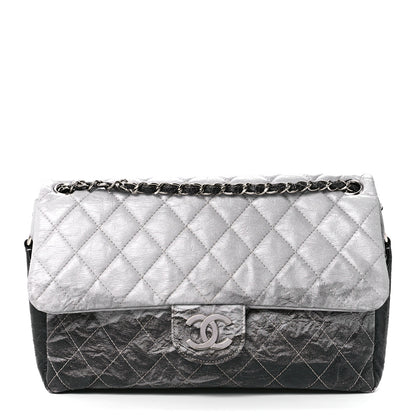 Chanel Vinyl Quilted Jumbo Melrose Degrade Flap Black 1 of 11