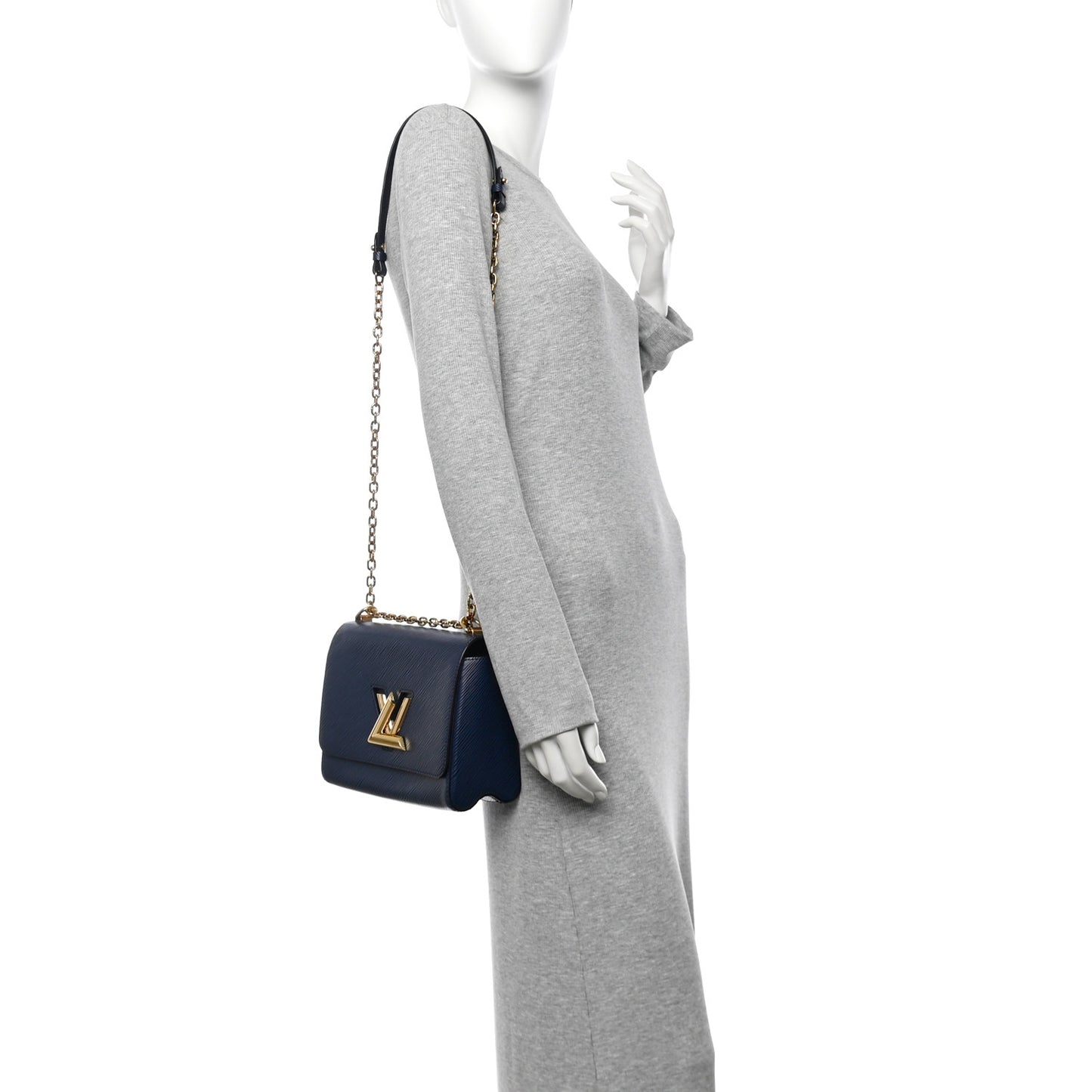 Epi Twist Shoulder Bag MM Indigo