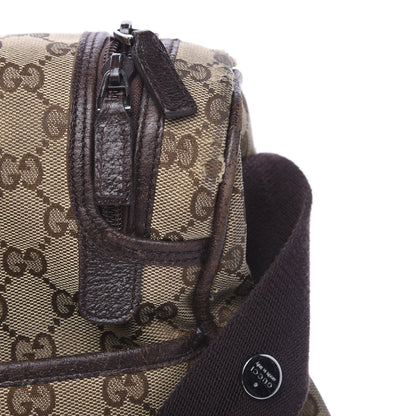 Gucci Monogram Natural Pigskin Large Diaper Bag Beige Ebony Cocoa Dark Chocolate 14 of 17
