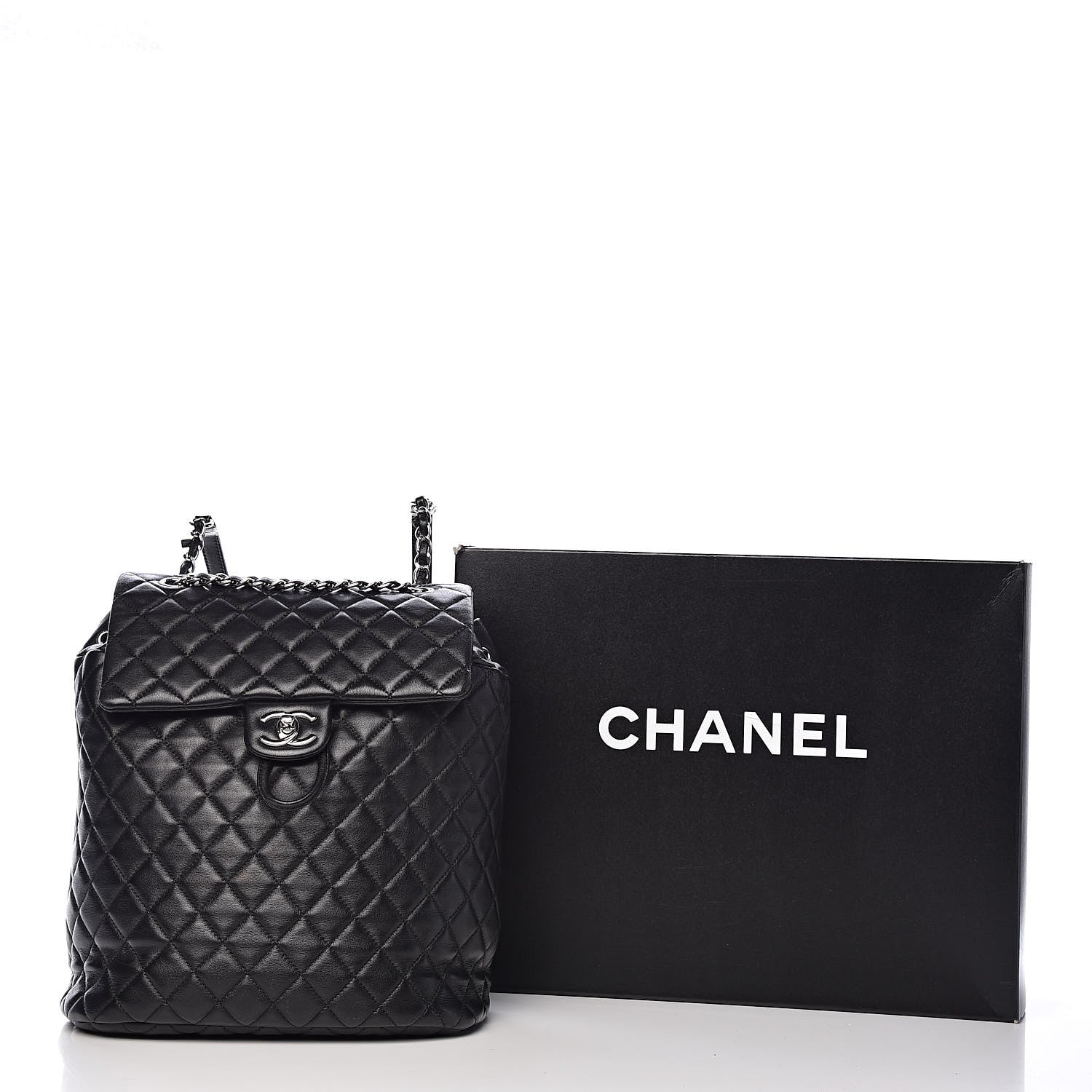 Chanel Calfskin Quilted Large Urban Spirit Backpack Black 11 of 11