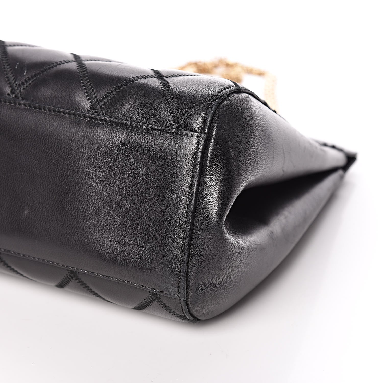 Chanel Lambskin Double Stitch Quilted Tote Black 10 of 13