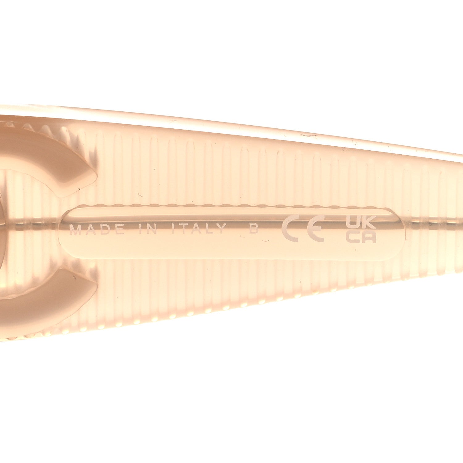 Chanel Transparent Acetate Shield Sunglasses 5495 Light Pink 6 of 7