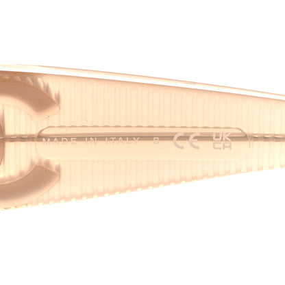 Chanel Transparent Acetate Shield Sunglasses 5495 Light Pink 6 of 7