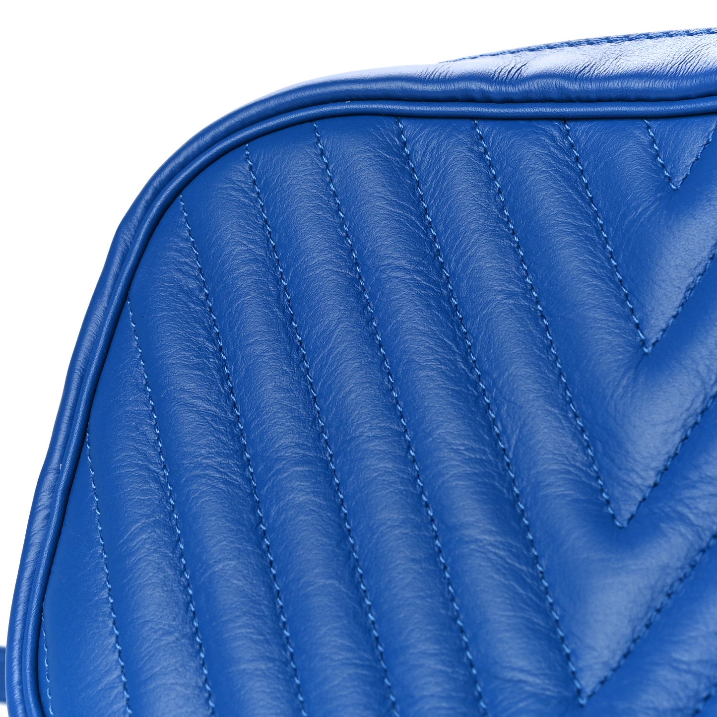 Calfskin New Wave Camera Bag Bleu Neon