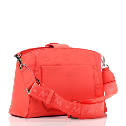 MCM Calfskin Ottomar Essential Crossbody Bag Hot Coral 3 of 9