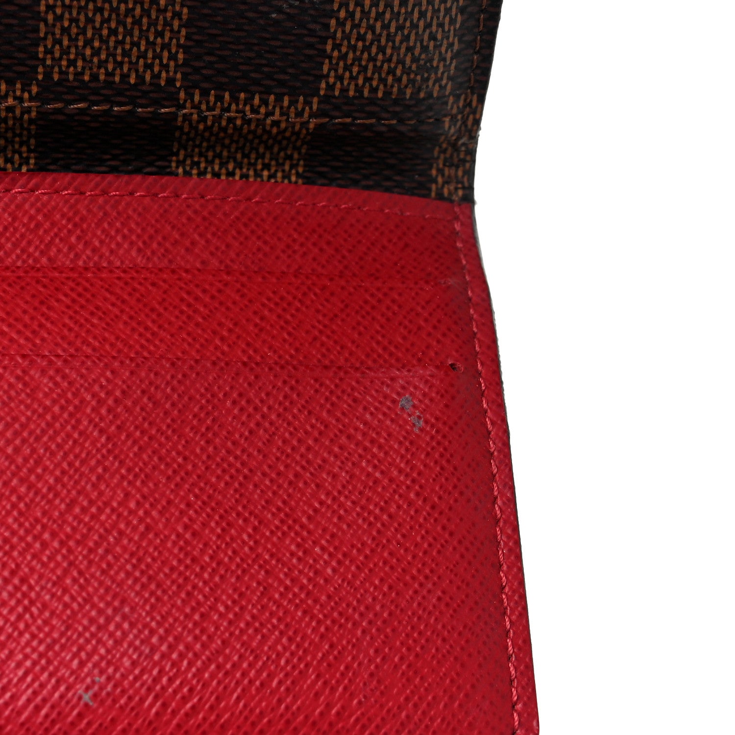 Louis Vuitton Damier Ebene Josephine Wallet Red 10 of 10