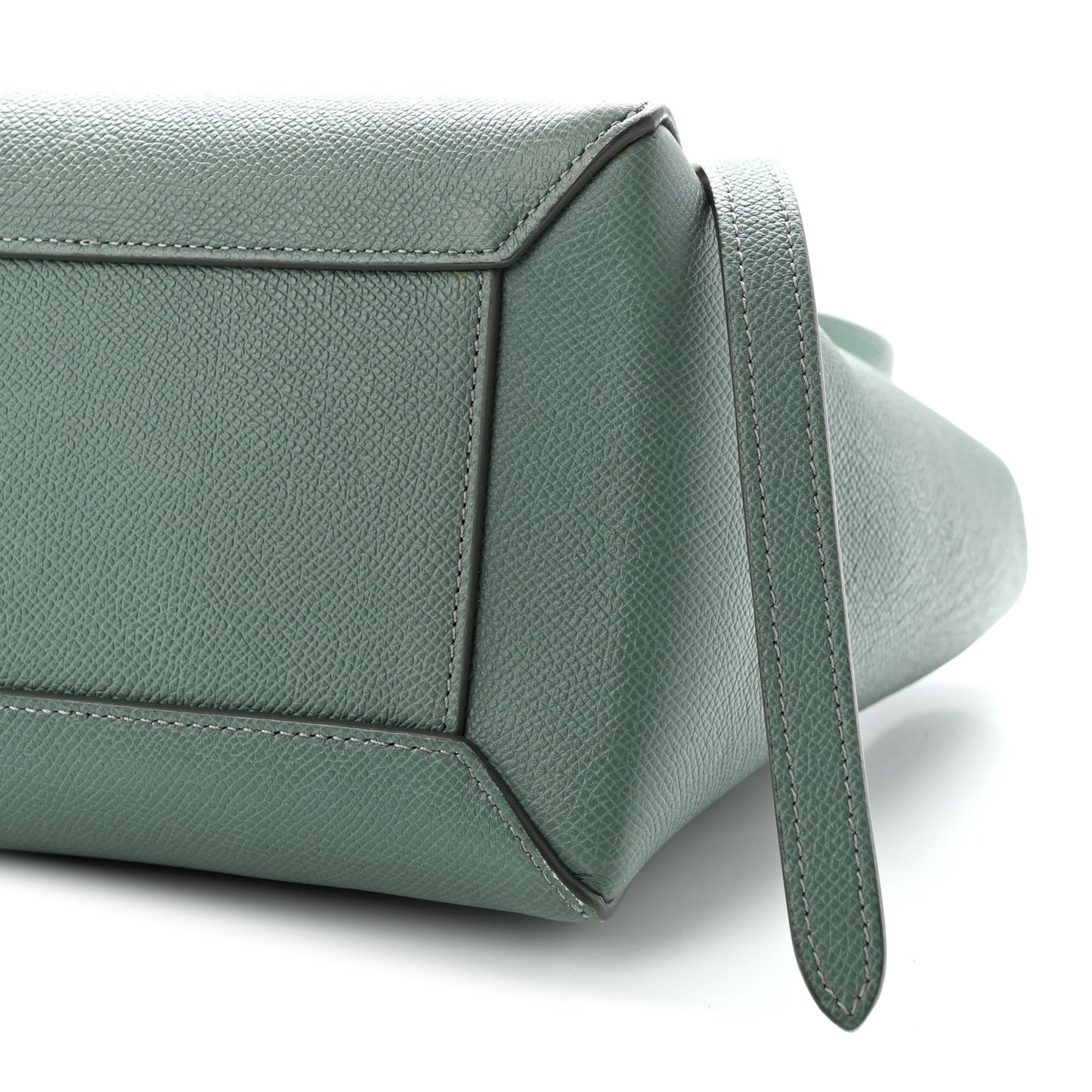Grained Calfskin Micro Belt Bag Celadon