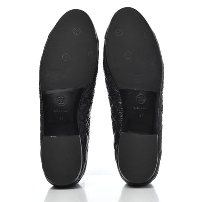 Chanel Nylon Quilted Cap Toe Ballerina Flats 41 Black 5 of 21