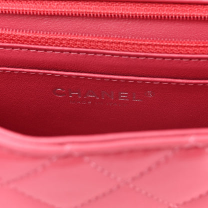Chanel Lambskin Quilted Mini Rectangular Flap Pink 6 of 10