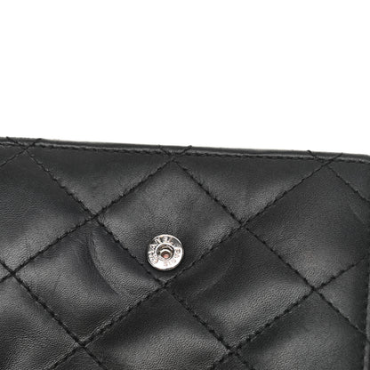 Chanel Calfskin Quilted Cambon Bi-Fold Wallet Black White 9 of 12