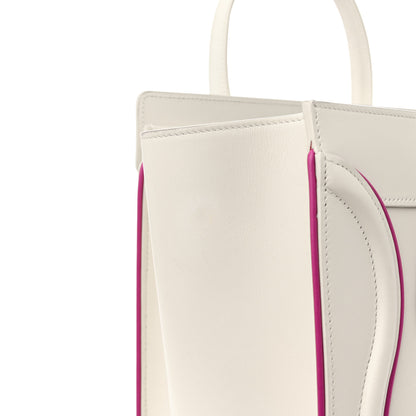 Celine Smooth Calfskin Micro Luggage White Magenta 16 of 16