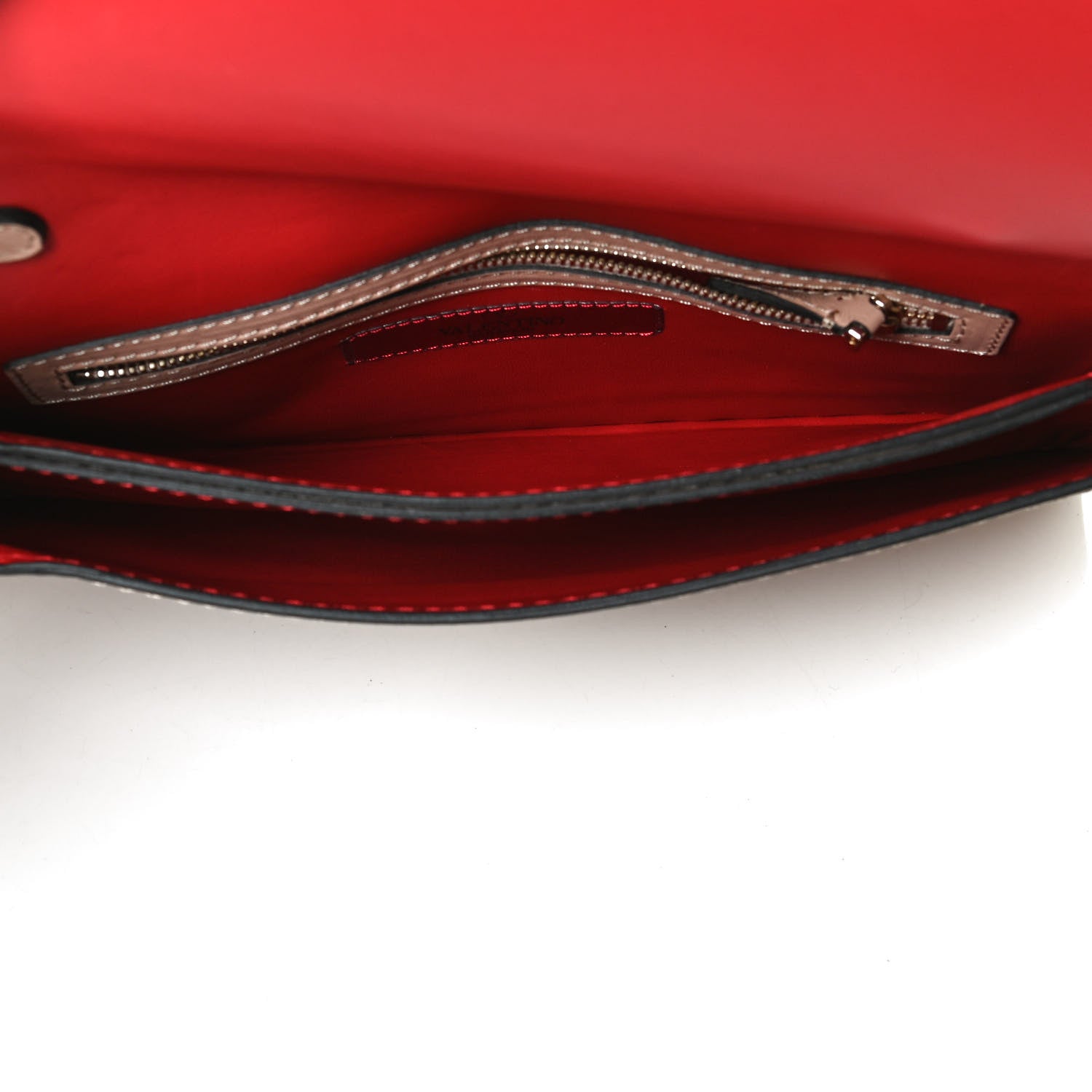 Valentino Garavani Nappa Rockstud Wristlet Clutch Soft Noisette 10 of 12