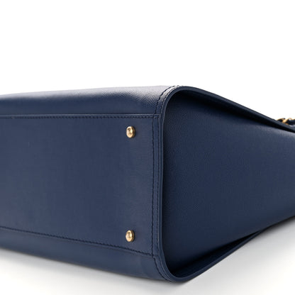 Chanel Caviar Small Studded Deauville Tote Navy 9 of 9