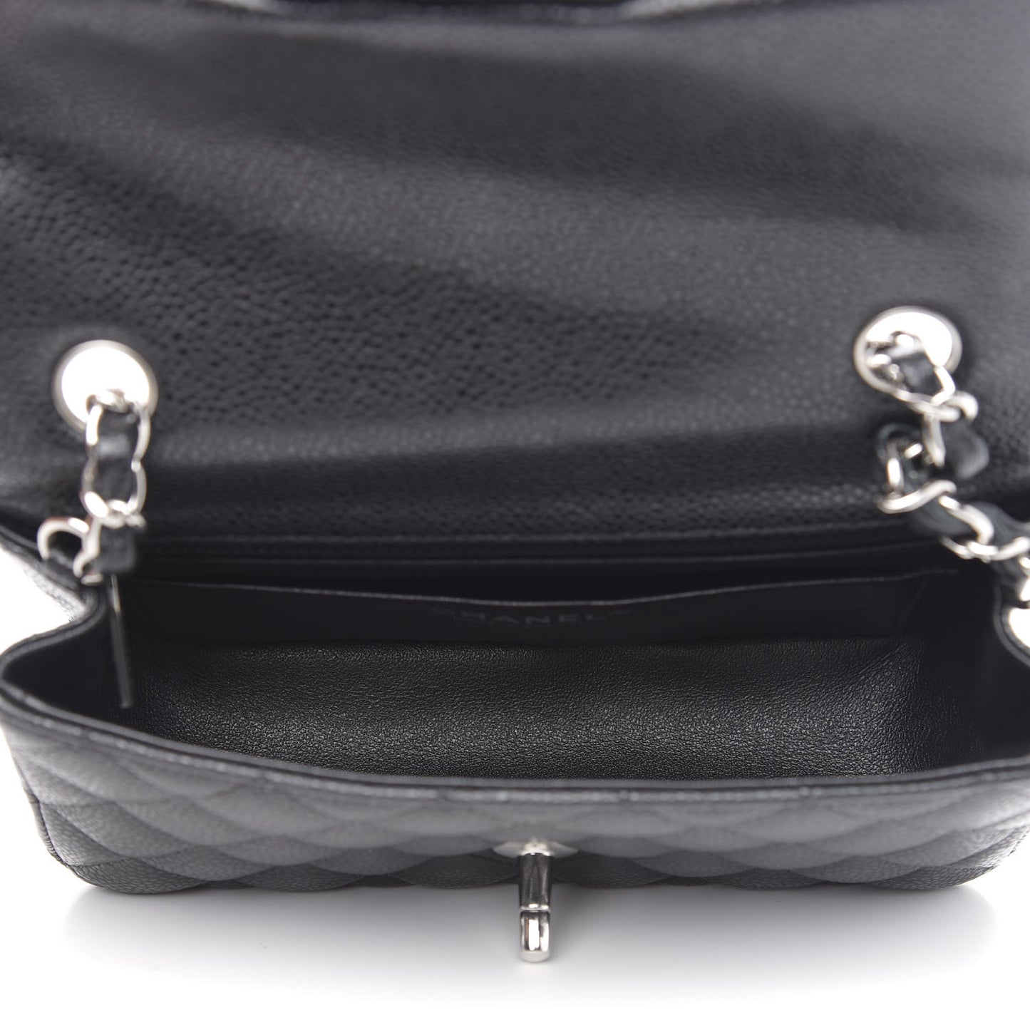 Caviar Quilted Mini Rectangular Flap Black