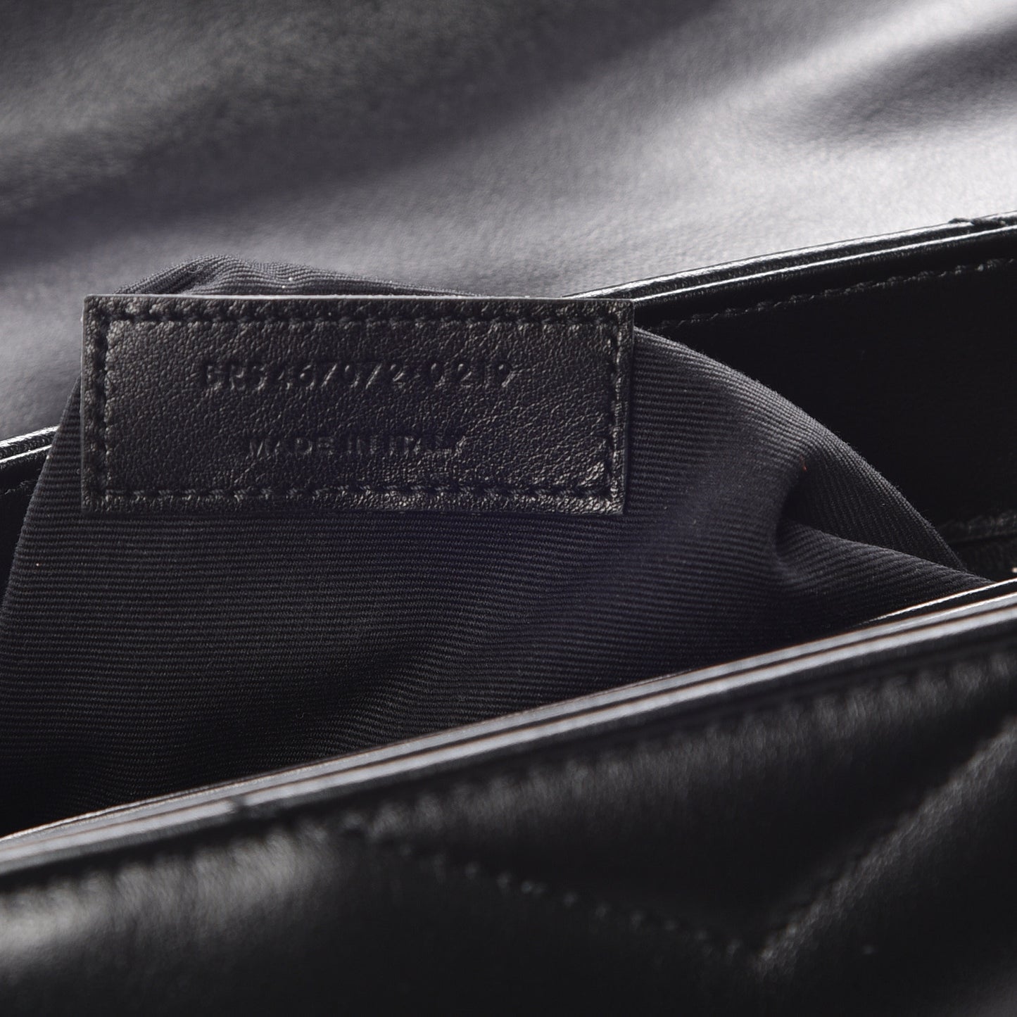 Calfskin Y Quilted Monogram Toy Loulou Crossbody Bag Black