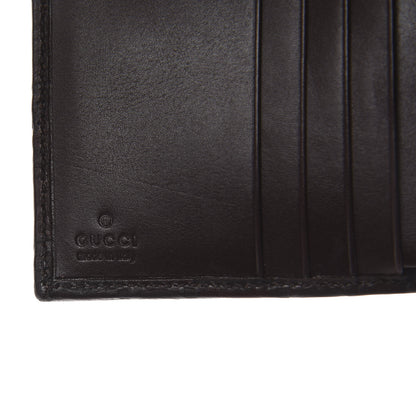 Gucci Guccissima Metal Bar French Flap Wallet Dark Chocolate 5 of 5