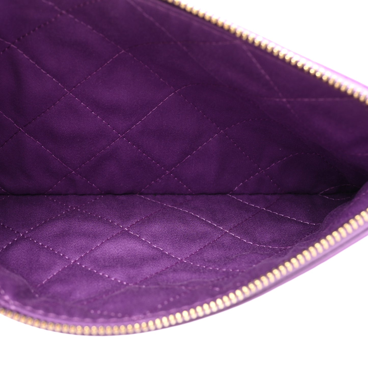Shiny Calfskin Quilted Small Chanel 22 Purple