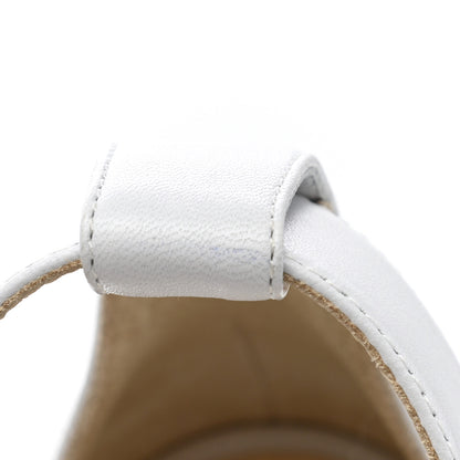 Jimmy Choo Calfskin Sandals 35.5 White 9 of 11