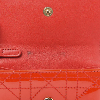 Christian Dior Patent Cannage Lady Dior Compact Wallet Red 11 of 12