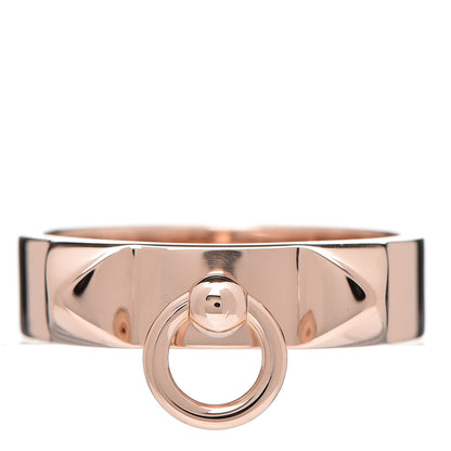 Hermes 18K Rose Gold PM Collier De Chien Ring 52 6 1 of 4