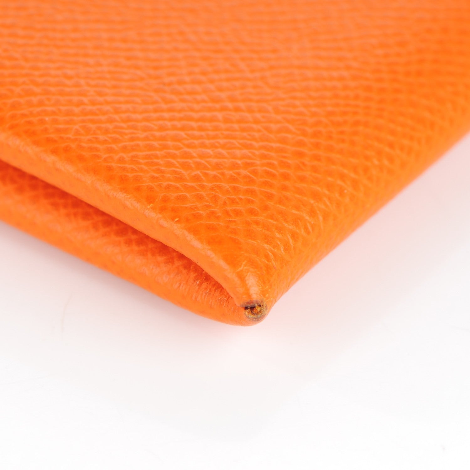 Hermes Epsom Calvi Card Case Orange 10 of 11