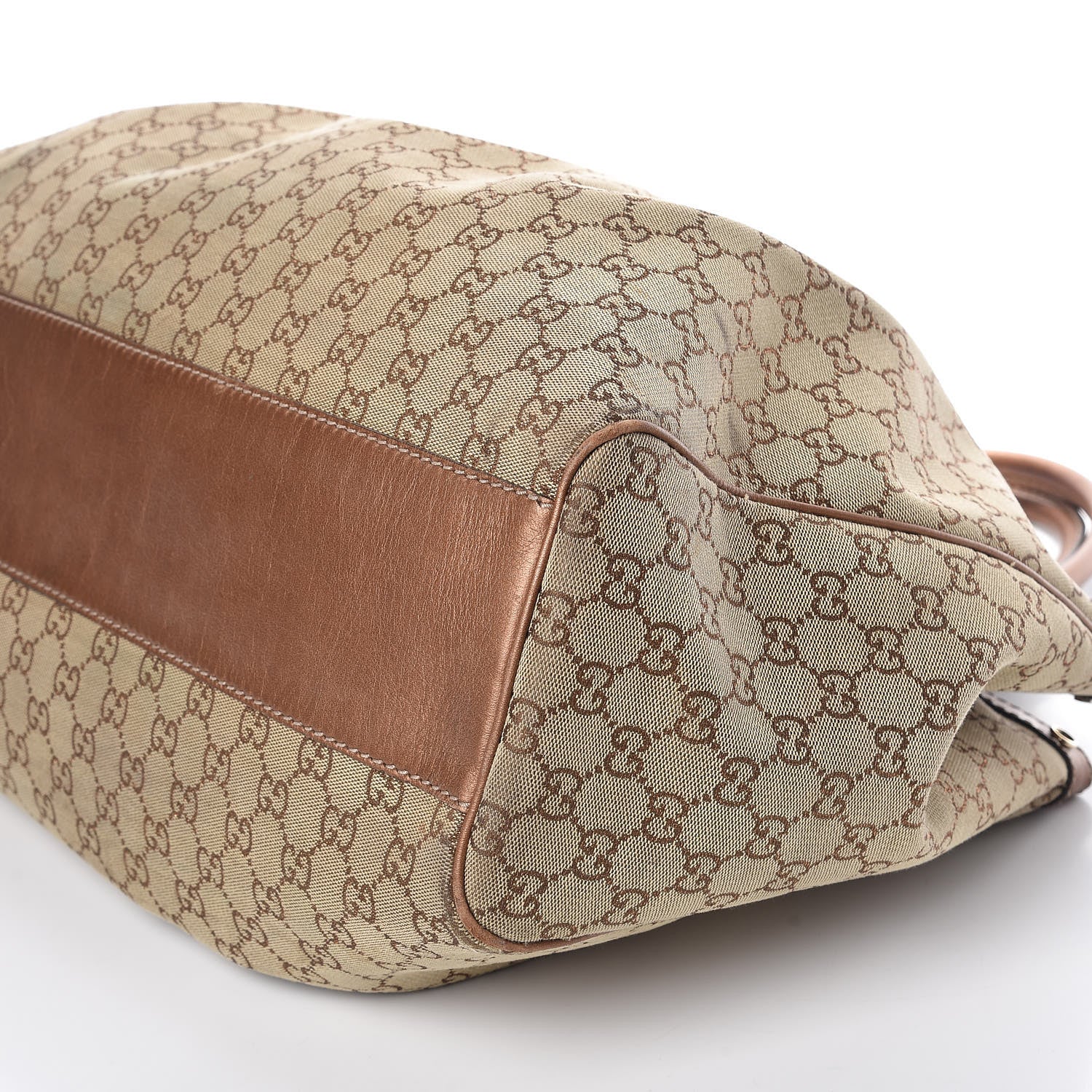 Gucci Metallic Monogram Large Sukey Tote Bronze 6 of 28