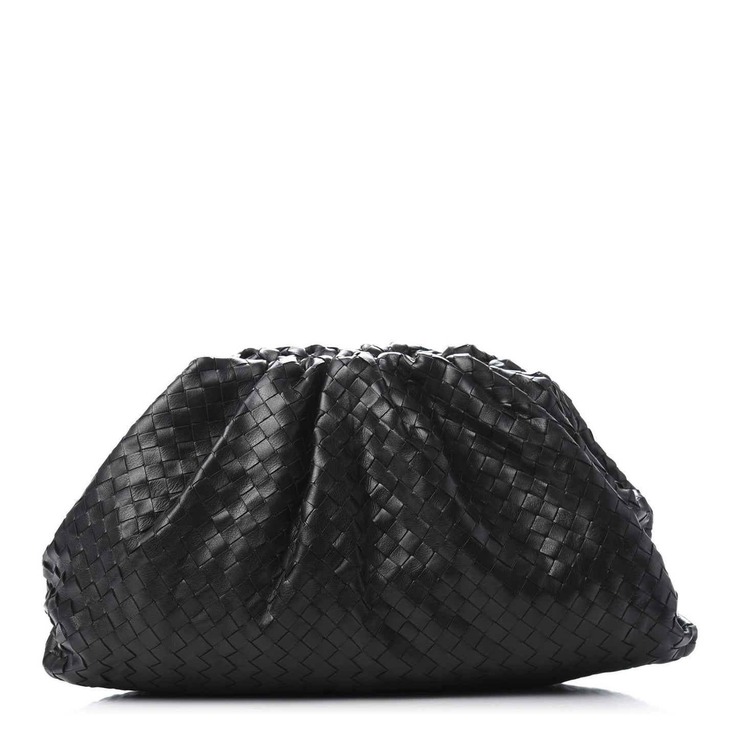 Nappa Maxi Intreccio The Pouch Oversized Clutch Black