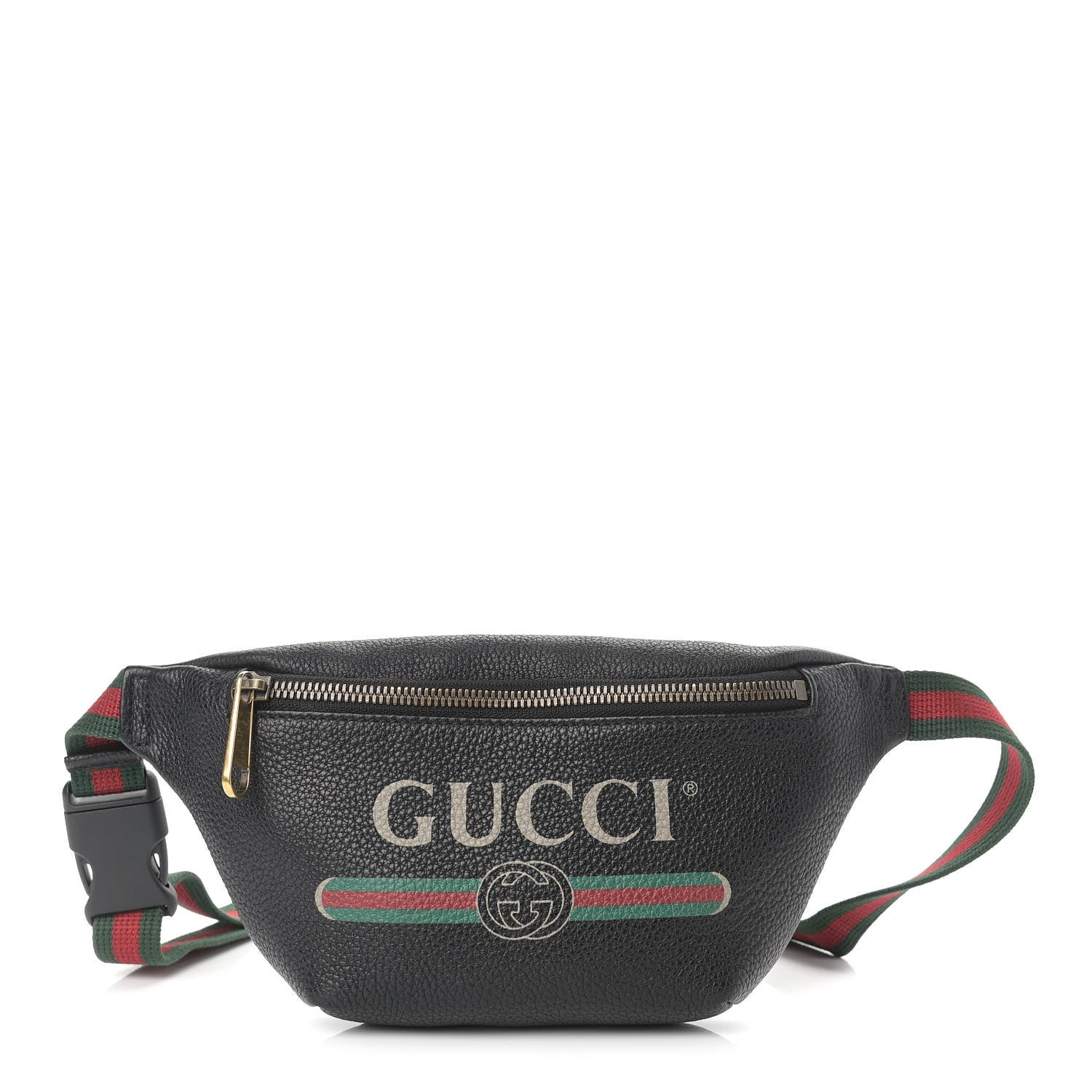 Gucci Grained Calfskin Small Logo Belt Bag Black 1 of 10