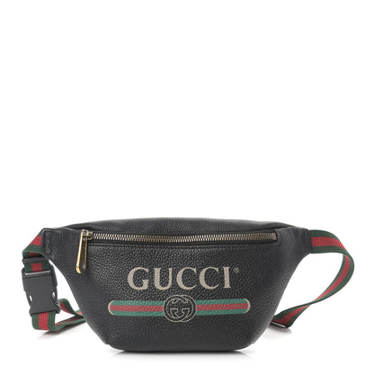 Gucci Grained Calfskin Small Logo Belt Bag Black 1 of 10