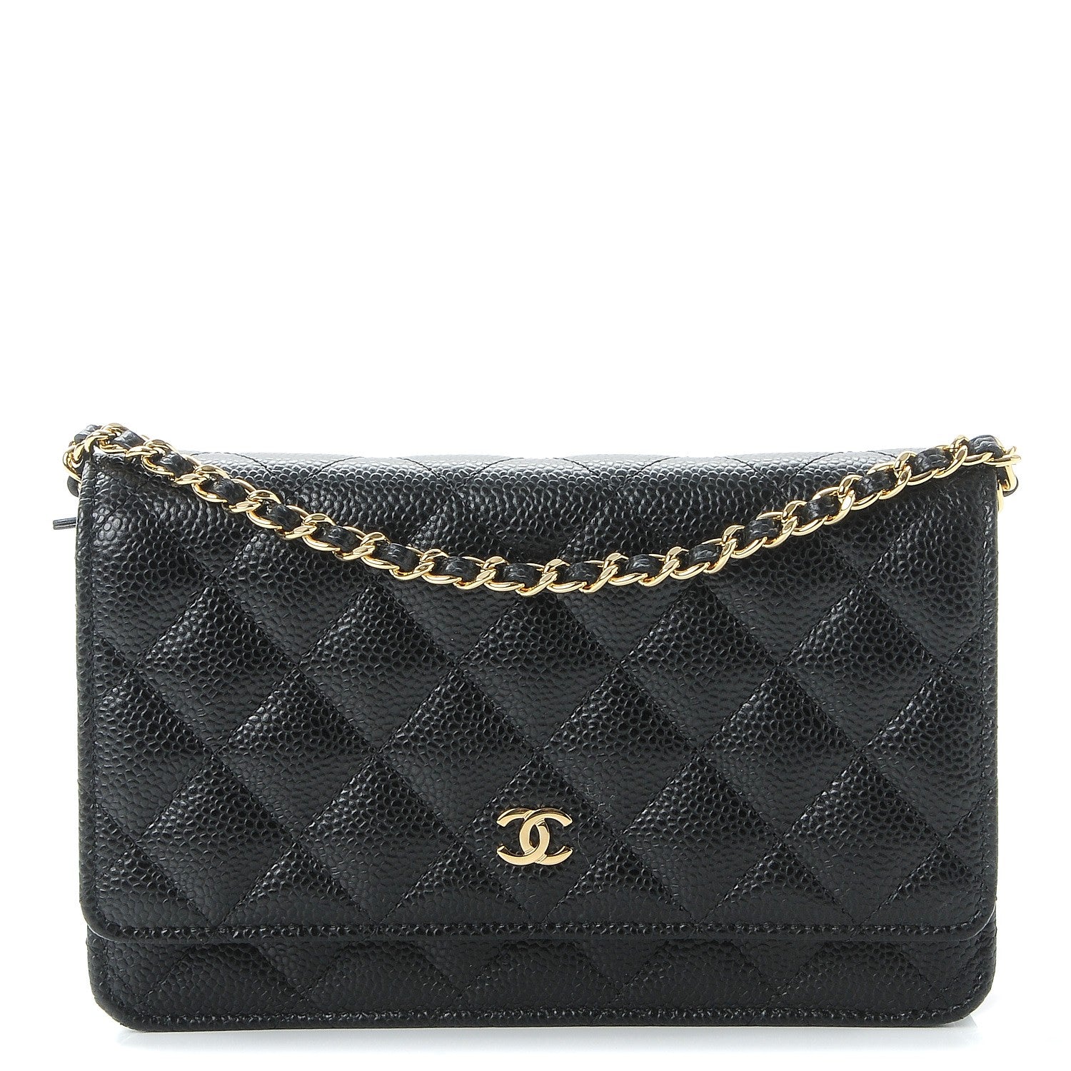 Chanel Caviar Quilted Wallet On Chain WOC Black 1 of 9