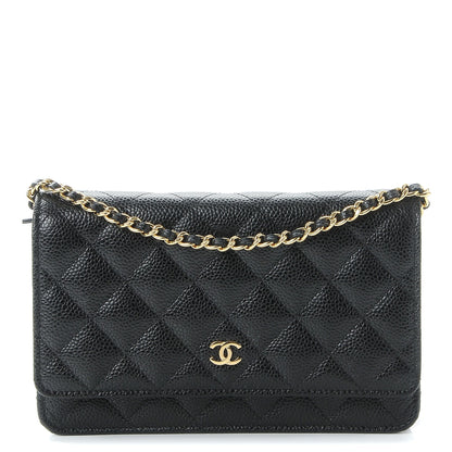 Chanel Caviar Quilted Wallet On Chain WOC Black 1 of 9