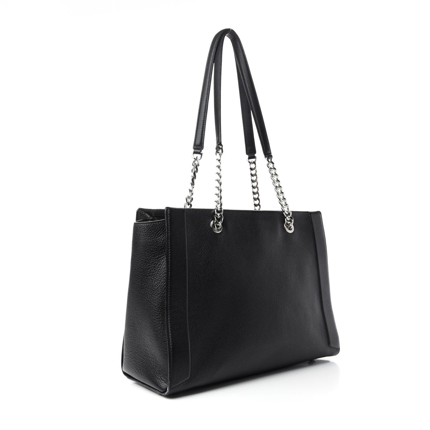 MCM Grained Calfskin Large Catherine Studs Tote Black 3 of 13