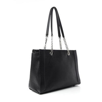 MCM Grained Calfskin Large Catherine Studs Tote Black 3 of 13