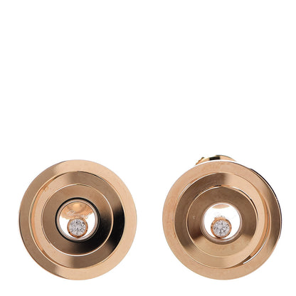 Chopard 18K Yellow Gold Diamond Happy Spirit Earrings 1 of 6