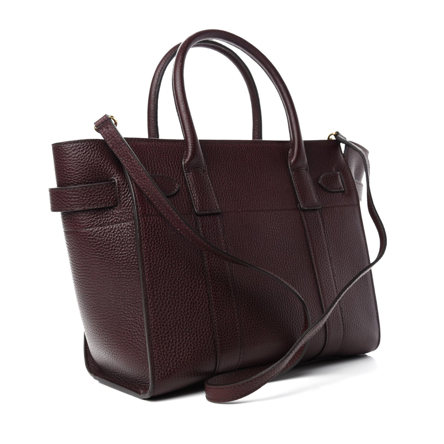 Grain Vegetable Tanned Calfskin Small Zipped Bayswater Oxblood