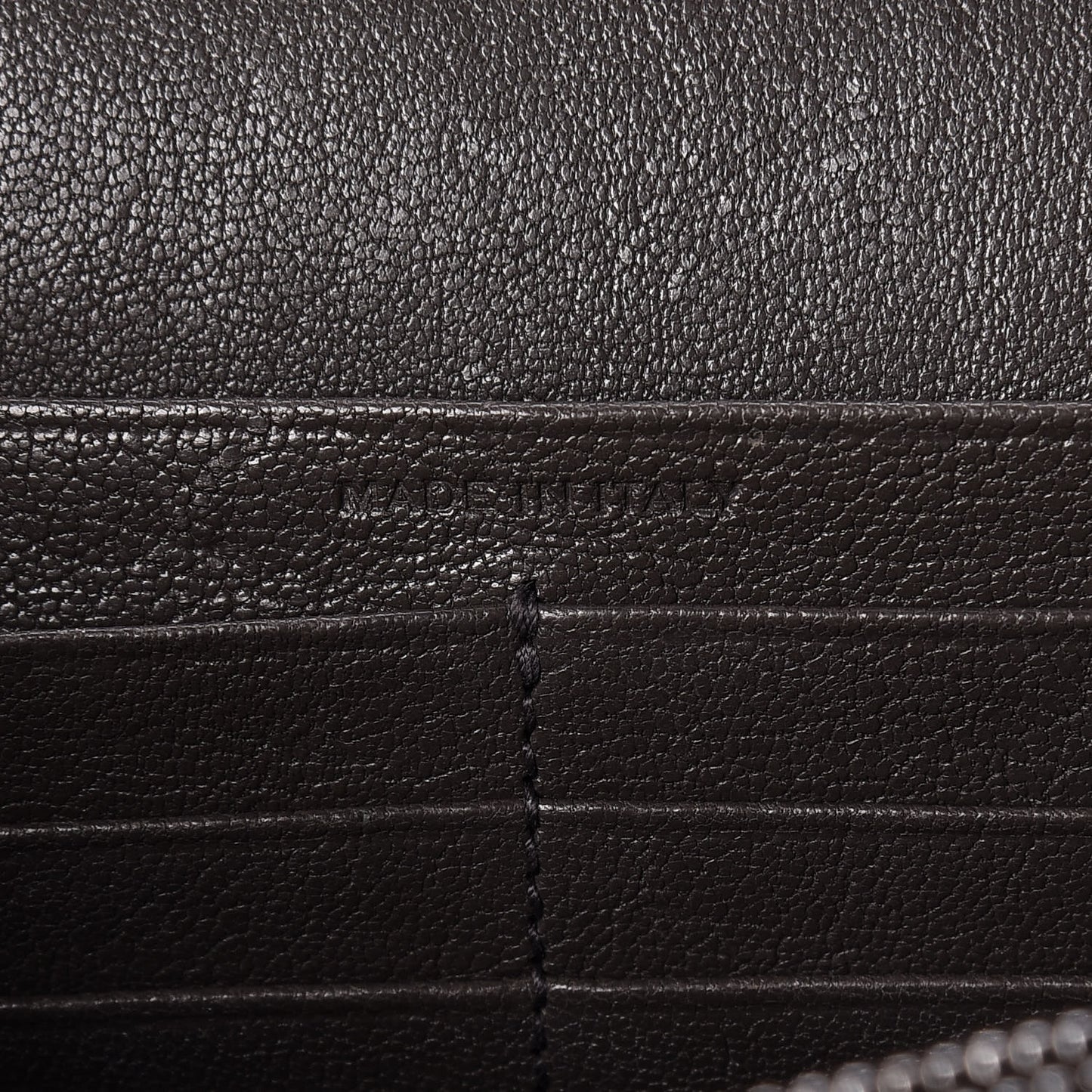 Sheepskin Tri-Quilt Monogram Envelope Chain Wallet Earth